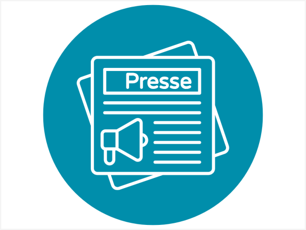 Grafische Darstellung einer Zeitung.