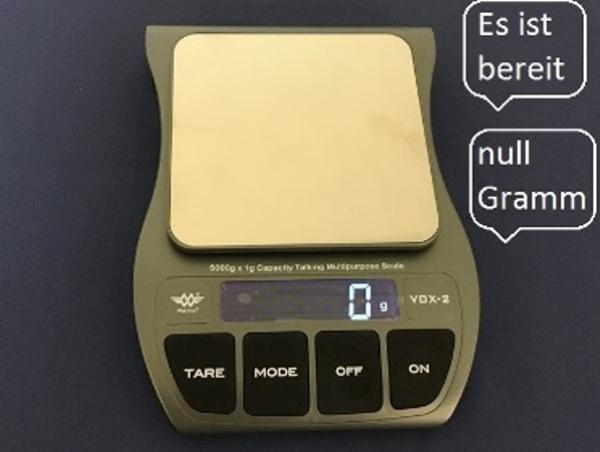 Küchenwaage mit Sprachausgabe