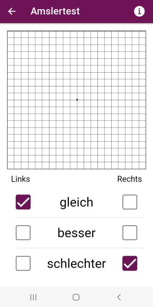 Screenshot Makula-App Amslergitter